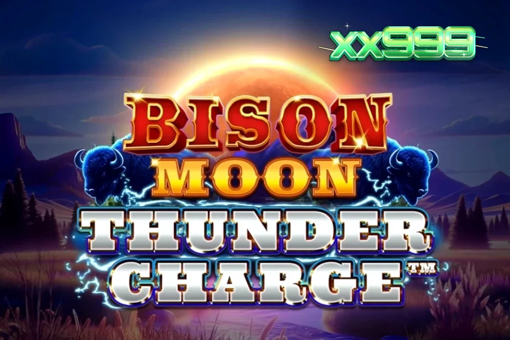 Bison Moon: Thunder Charge স্লট গেমের একটি দৃশ্য যেখানে বাইসন এবং বিদ্যুতের আবহ দেখা যাচ্ছে